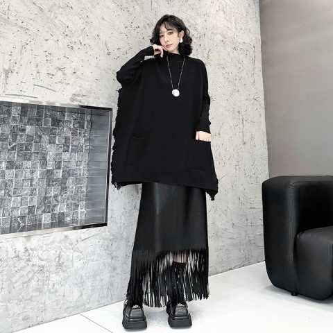 ロング丈トップス 長袖 ニット シンプル カジュアル ユニーク 個性派 レディース大きいサイズ レディース きれいめ 半袖 七分袖 五分袖 無地 冬春 cut and sewn ロング丈トップス 長袖 ニット シンプル カジュアル ユニーク 個性派 レディース大きいサイズ レディース きれいめ 半袖 七分袖 五分袖 無地 冬春 cut and sewn