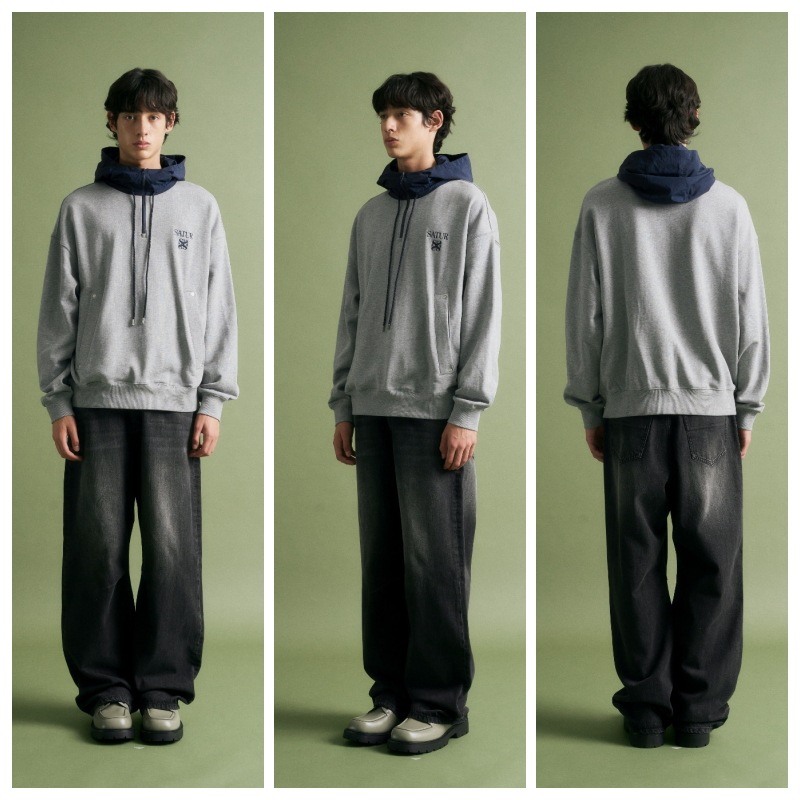 【SATUR】 Balaclava Nylon Hoodie /追跡付 SATUR】 BALACLAVA NYLON 誰でも着用可能 HOODIE : 4COLORS