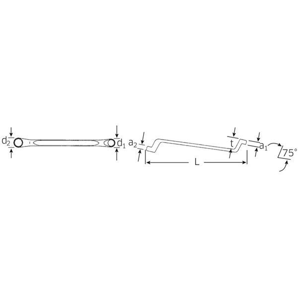 STAHLWILLE（スタビレー） 20A-1／2X9／16 メガネレンチ 75 （41443234）