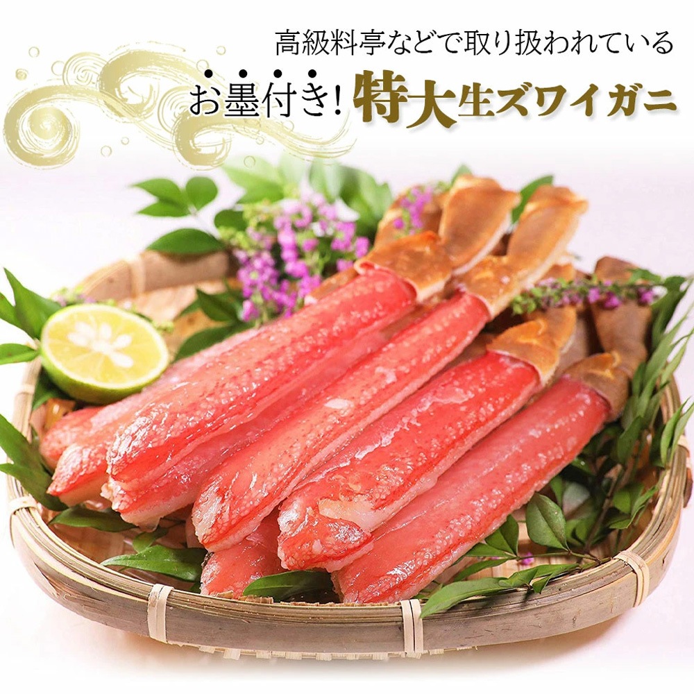 ズワイガニ ＆ ホタテ 冬の味覚セット 生ズワイガニ 8L-10Lサイズ 500g 生帆立貝柱 1kg 帆立 貝柱 訳あり 大きさ不揃い 特大 蟹 カニ ずわい蟹