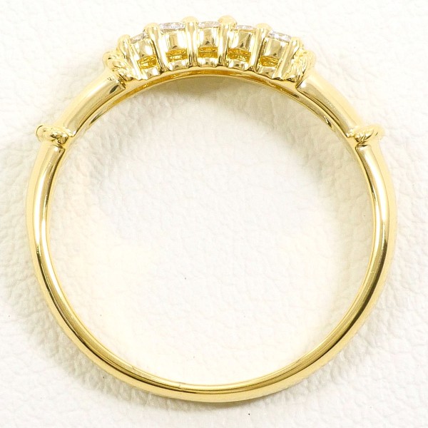 K18 18金 YG リング 8号 ダイヤ 0.20 中古