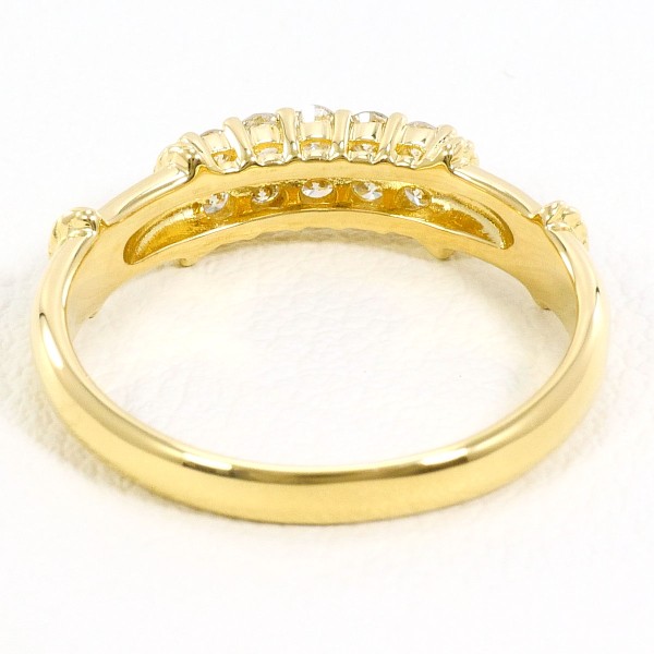 K18 18金 YG リング 8号 ダイヤ 0.20 中古