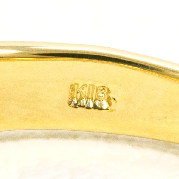 K18 18金 YG リング 8号 ダイヤ 0.20 中古