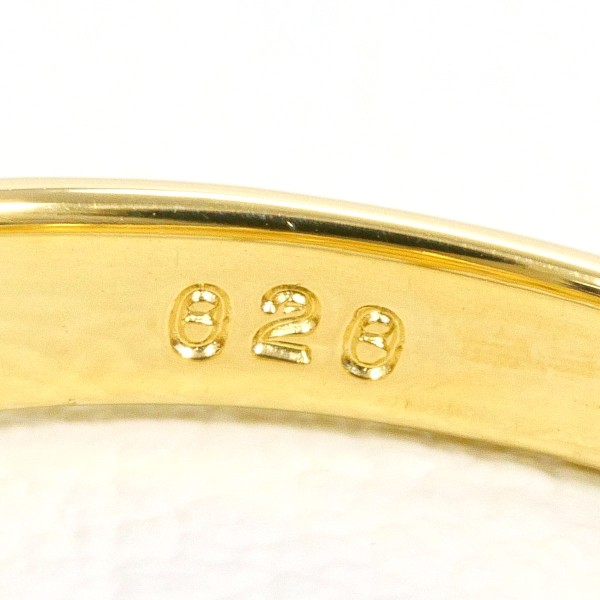 K18 18金 YG リング 8号 ダイヤ 0.20 中古
