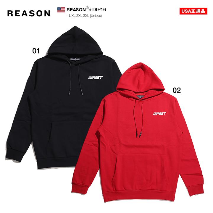 REASON × Dipset パーカー ブランド 長袖 スウェット 裏起毛 メンズ 黒 赤 大きいサイズ ディプセット The Diplomats ディプロマッツ