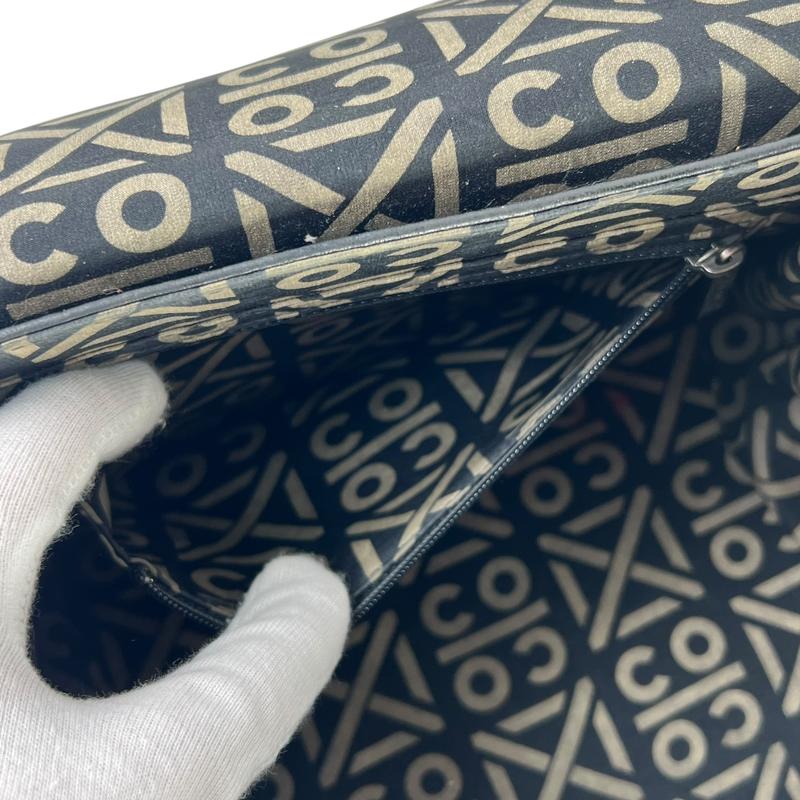 CHANEL シャネル チョコバー ラムスキン ショルダーバッグ ブラック A-8042 CHANEL シャネル チョコバー ラムスキン ショルダーバッグ ブラック A-8042