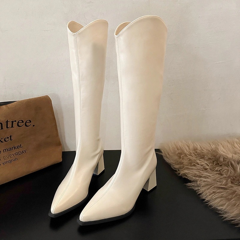 ブーツ ロングブーツが復活!厚底サンダルポインティートゥシューズブーツ2024 韓国 ファッション 秋冬 ポインテッドトゥ シューズ ロングブーツ ブーツ ロングブーツが復活!厚底サンダルポインティートゥシューズブーツ2024 韓国 ファッション 秋冬 ポインテッドトゥ シューズ ロングブーツ