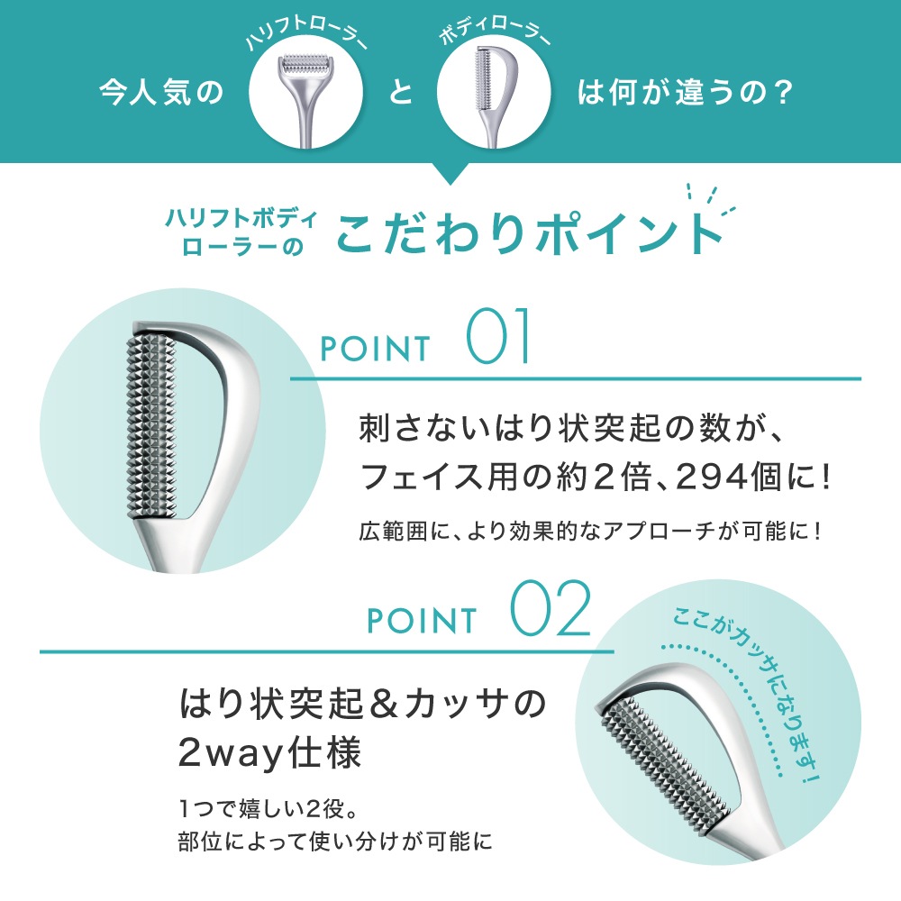 【公式/日本国内発送】ハリフトローラーボディ　ボディケア マッサージ 刺さない美容鍼 美顔ローラー 針治療専門院監修
