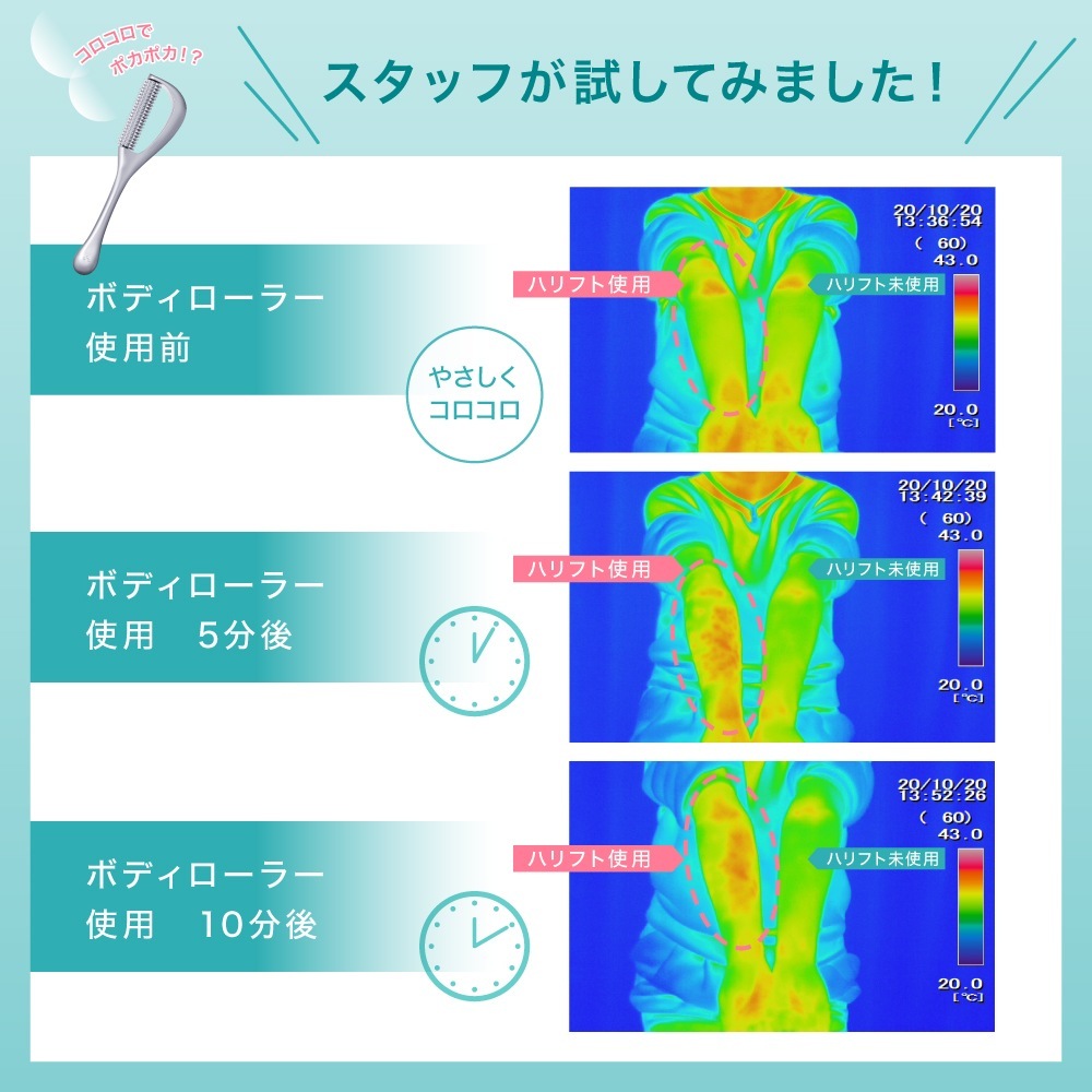 【公式/日本国内発送】ハリフトローラーボディ　ボディケア マッサージ 刺さない美容鍼 美顔ローラー 針治療専門院監修