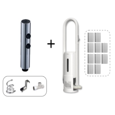 [お得なセットまとめ] 高水圧 シャワーヘッド トイレスプレー 洗浄セット 3mホース壁掛け 手持ちホース 掃除用ノズルセット 便器内 洗浄 掃除 トイレ掃除 節水 水流調整 手持ち シャワー 多機