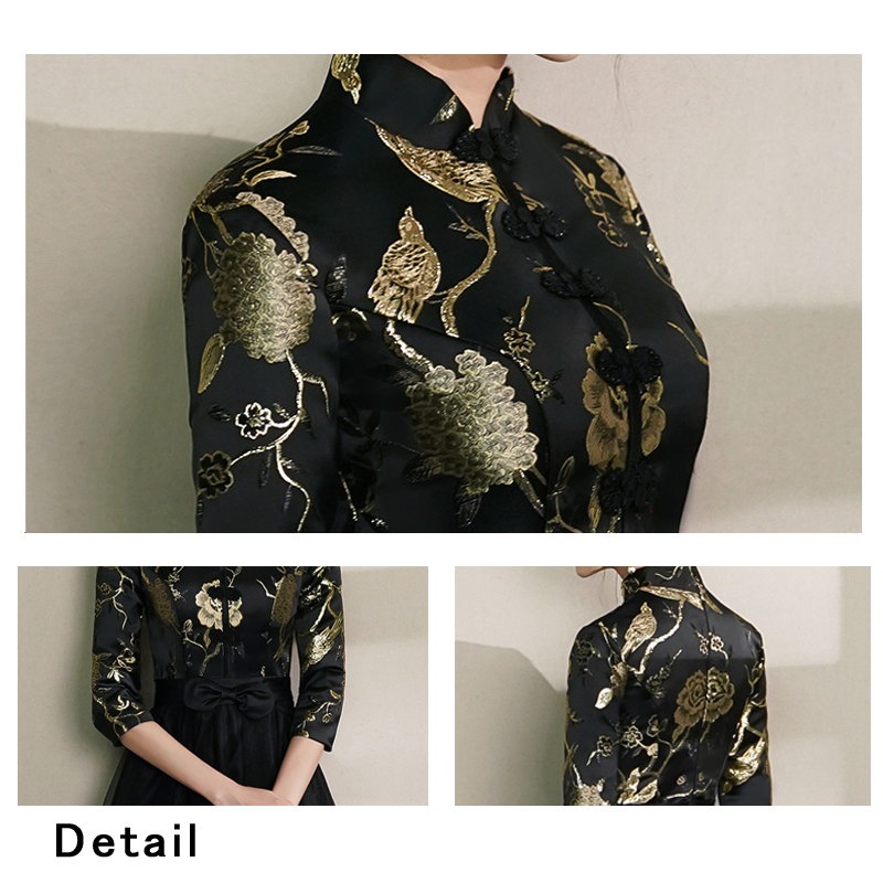 送料無料 パーティードレス 結婚式 ワンピース longdress ロングドレス ミモレ丈 詰襟 ワンピース 袖あり 五分丈 ウェディングドレス ウエディング ドレス 二次会 花嫁 ブライズメイド お 送料無料 パーティードレス 結婚式 ワンピース longdress ロングドレス ミモレ丈 詰襟 ワンピース 袖あり 五分丈 ウェディングドレス ウエディング ドレス 二次会 花嫁 ブライズメイド お