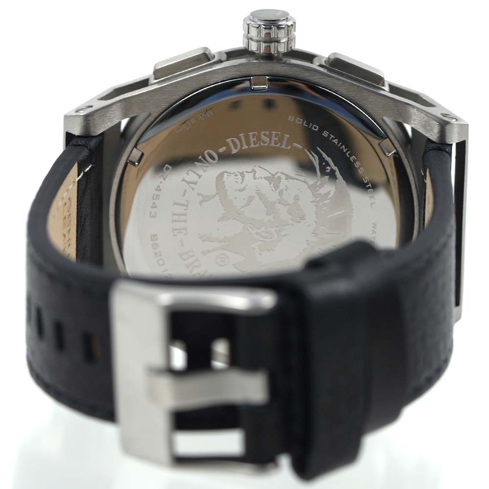 ディーゼル 腕時計 DIESEL メンズ クロノグラフ 日付カレンダー レザーベルト ブラック タイムフレーム TIMEFRAME DZ4543