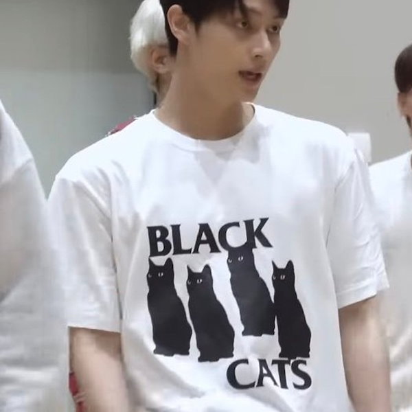 SEVENTEEN JUN着用 BLACK CAT TEE 半袖Tシャツ