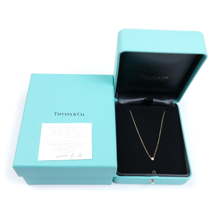 TIFFANY&Co. ティファニー K18PG ピンクゴールド バイザヤード ネックレス 60017911 ダイヤモンド 2.2g 41cm レディース 中古 美品 TIFFANY&Co. ティファニー K18PG ピンクゴールド バイザヤード ネックレス 60017911 ダイヤモンド 2.2g 41cm レディース 中古 美品