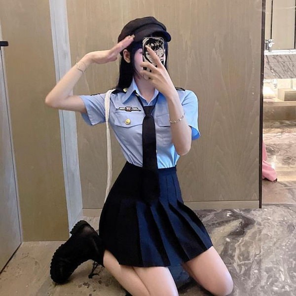 Qoo10] 新作 ミニスカポリス コスプレ 制服 警