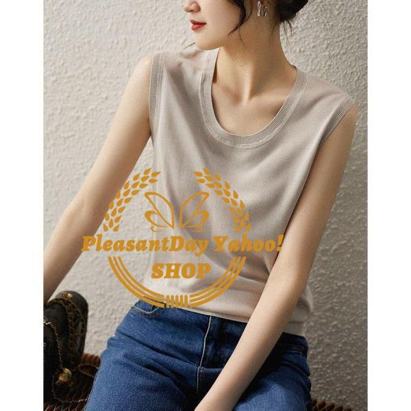 Tシャツ レディース 40代 夏 新作 オシャレ トップス 白ニットソー ノースリーブ 大人 通勤 カジュアル韓国風 Uvカット薄手ニッソー Tシャツ レディース 40代 夏 新作 オシャレ トップス 白ニットソー ノースリーブ 大人 通勤 カジュアル韓国風 Uvカット薄手ニッソー