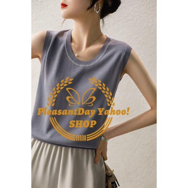 Tシャツ レディース 40代 夏 新作 オシャレ トップス 白ニットソー ノースリーブ 大人 通勤 カジュアル韓国風 Uvカット薄手ニッソー Tシャツ レディース 40代 夏 新作 オシャレ トップス 白ニットソー ノースリーブ 大人 通勤 カジュアル韓国風 Uvカット薄手ニッソー
