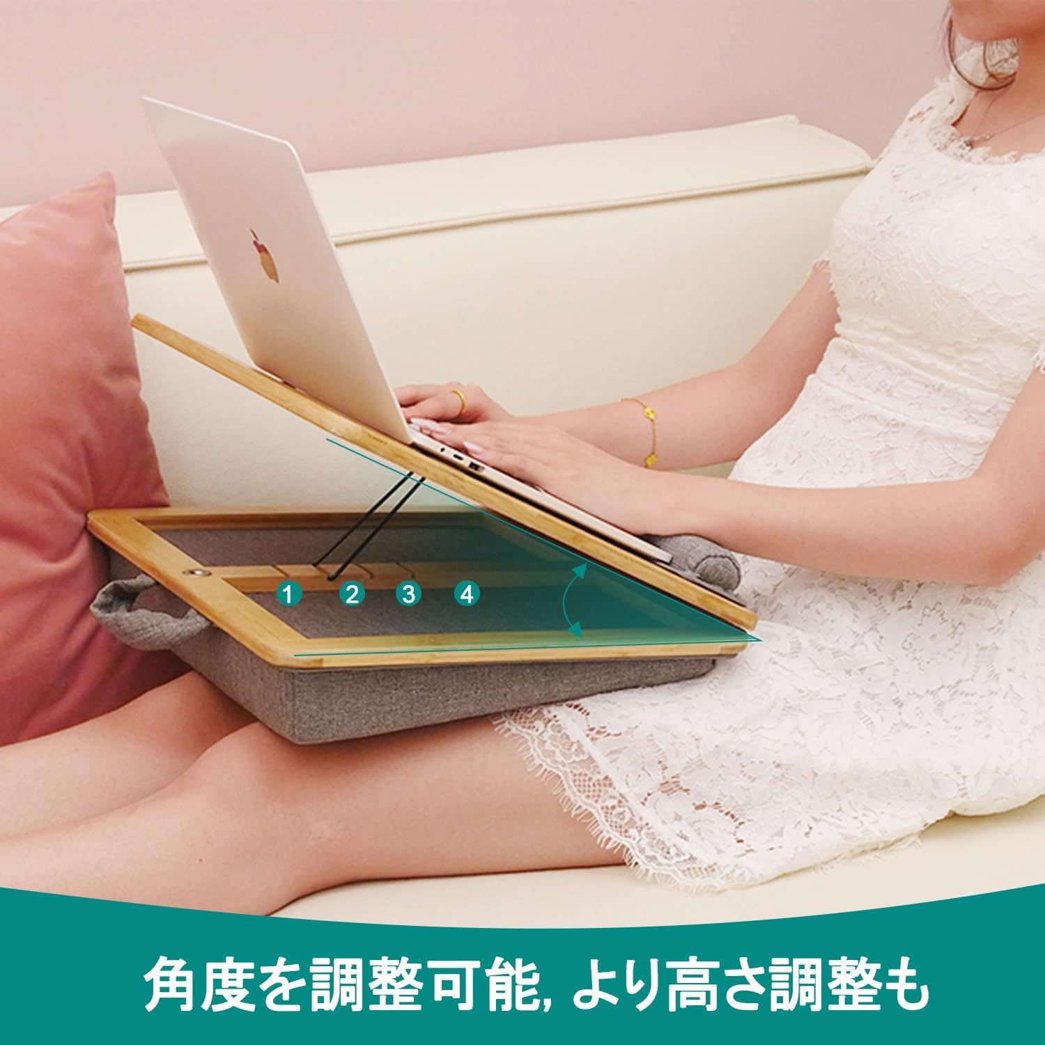 膝上テーブル ノートパソコンデスク 角度/高さ調節可能 マウスバッドなしで使用便利 クッションテーブル ノートパソコン用ラップデスク 膝上タブレットスタンド 持ち運び便利 車 pc 50642 膝上テーブル ノートパソコンデスク 角度/高さ調節可能 マウスバッドなしで使用便利 クッションテーブル ノートパソコン用ラップデスク 膝上タブレットスタンド 持ち運び便利 車 pc 50642