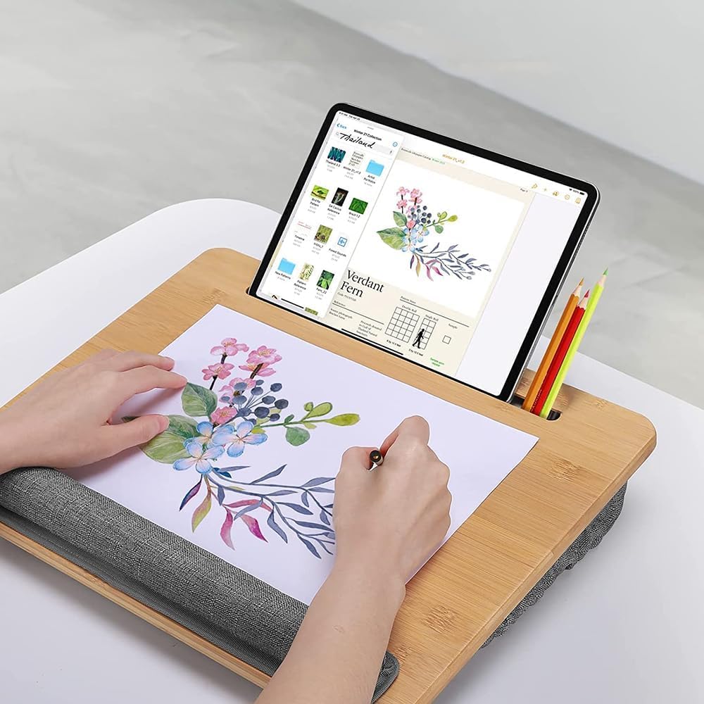 膝上テーブル ノートパソコンデスク 角度/高さ調節可能 マウスバッドなしで使用便利 クッションテーブル ノートパソコン用ラップデスク 膝上タブレットスタンド 持ち運び便利 車 pc 50642 膝上テーブル ノートパソコンデスク 角度/高さ調節可能 マウスバッドなしで使用便利 クッションテーブル ノートパソコン用ラップデスク 膝上タブレットスタンド 持ち運び便利 車 pc 50642