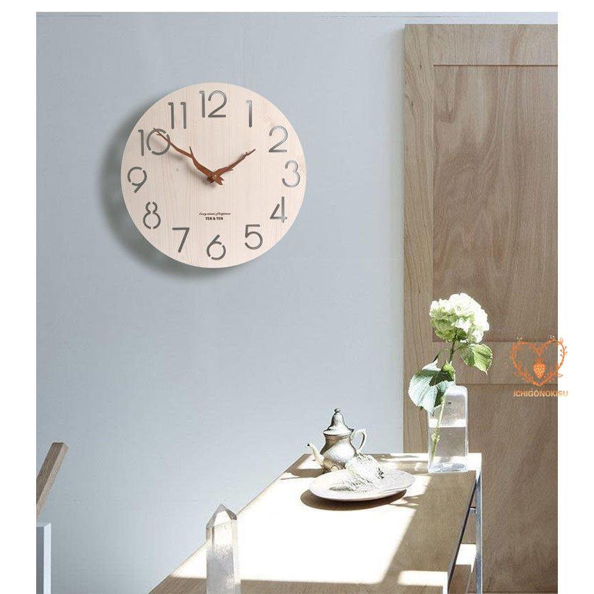 壁掛け時計 壁掛時計 掛け時計 木製 おしゃれ ウォールクロック クロック 時計 インテリア壁掛け モダン 北欧 新築祝い 結婚祝い ギフト 静音