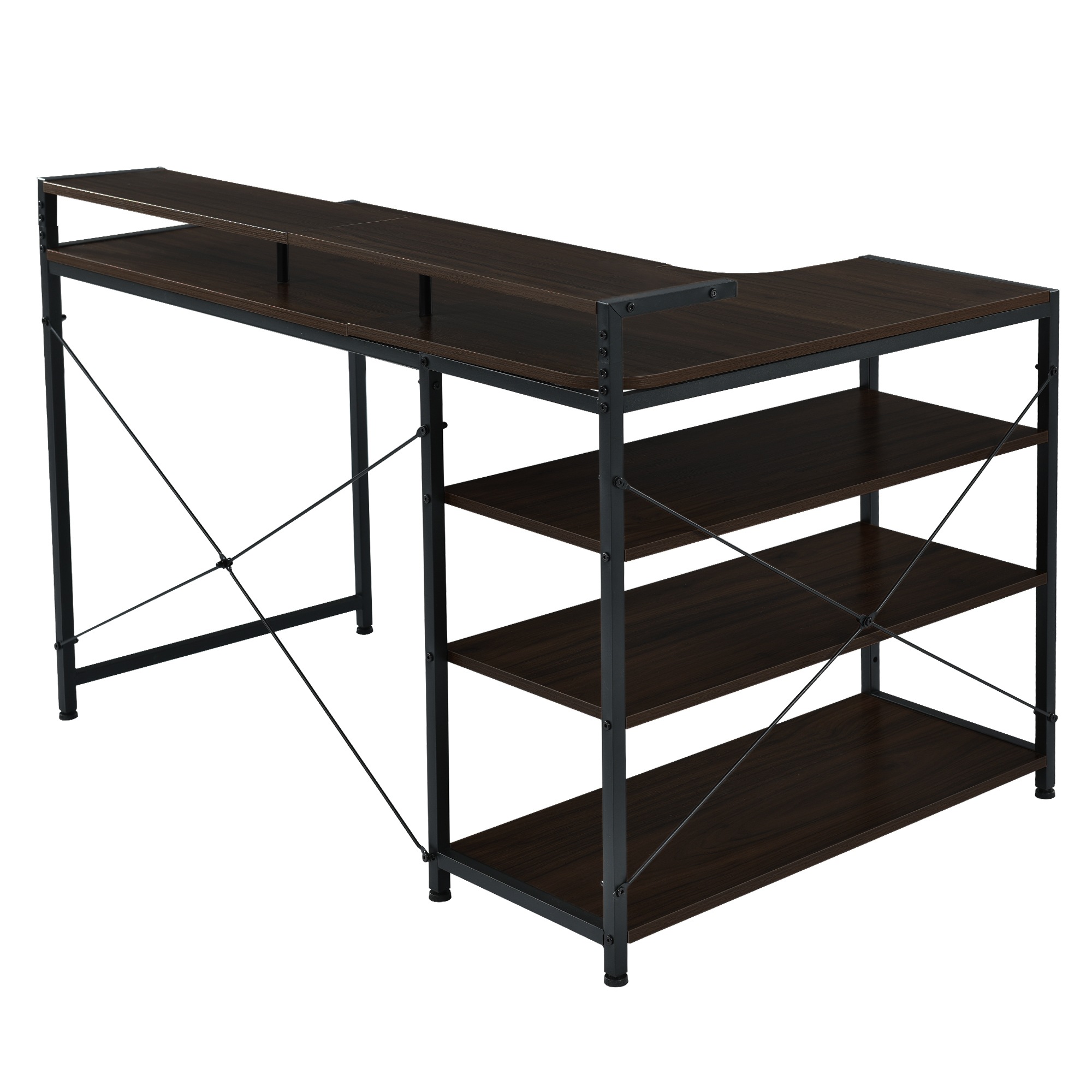 国内出荷 - 3日配達】【人気商品改良タイプ】【ブラウン】パソコン