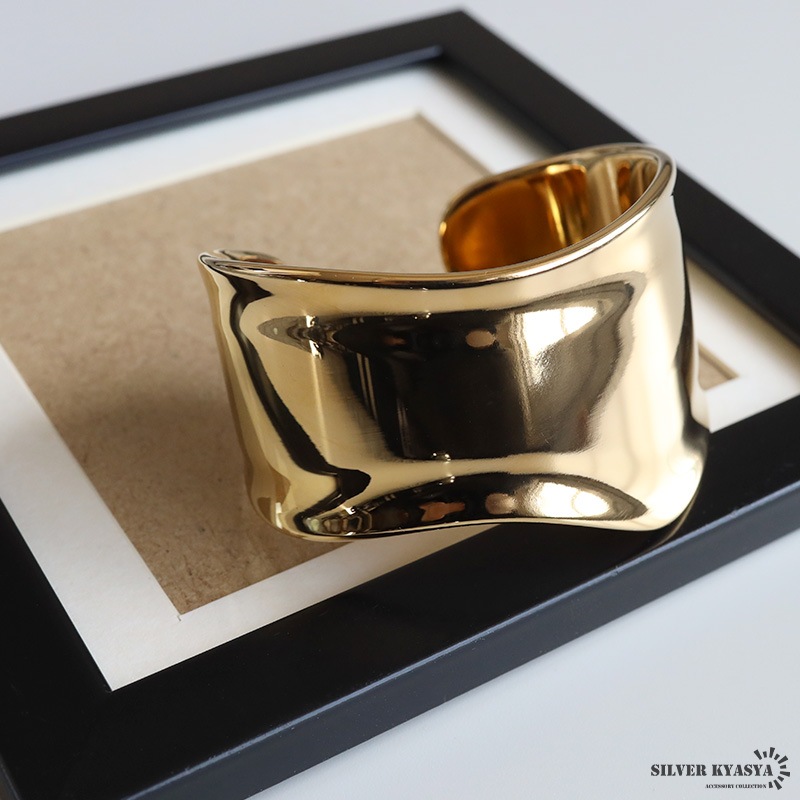 ステンレス ワイドバングル [b816]