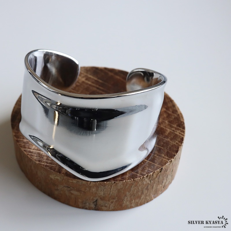 ステンレス ワイドバングル [b816]