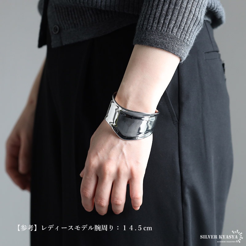ステンレス ワイドバングル [b816]