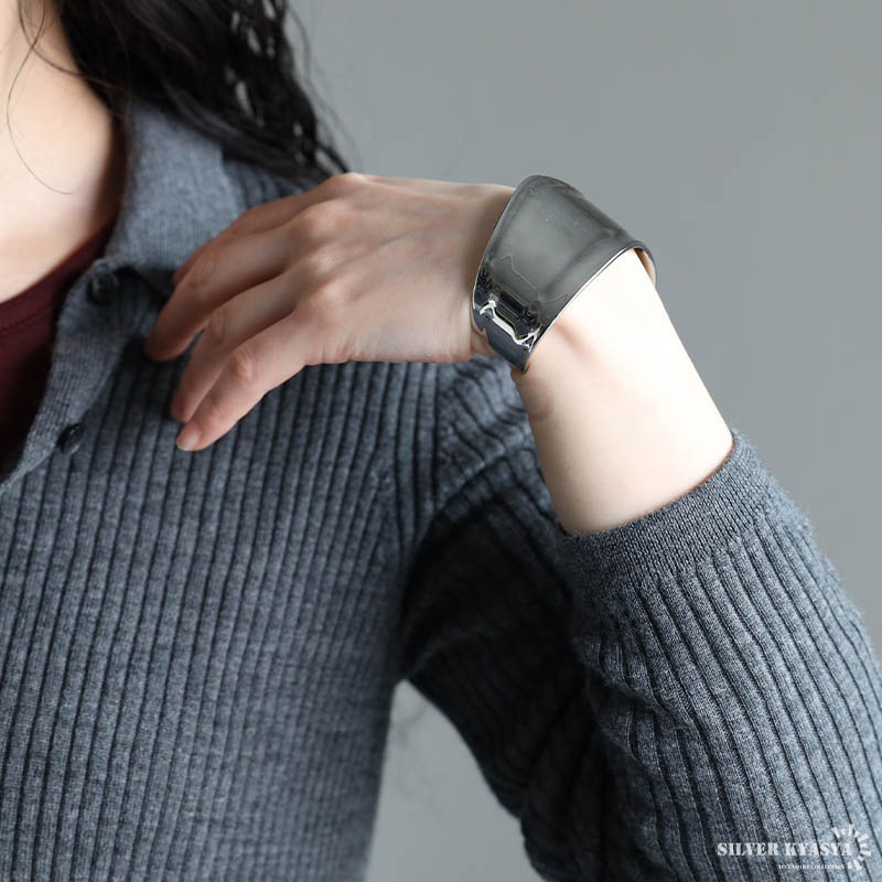 ステンレス ワイドバングル [b816]