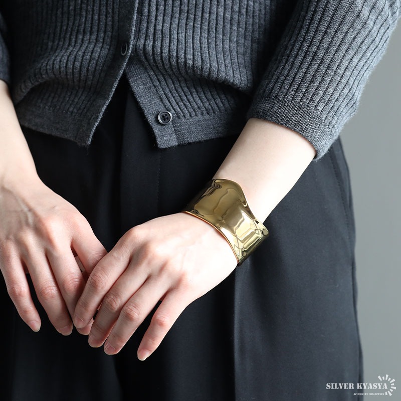 ステンレス ワイドバングル [b816]