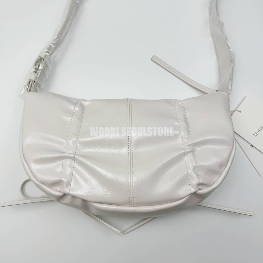 [正規品保証] 大人気 HALF SHIRRING RIBBON ROUND ハンドバッグ