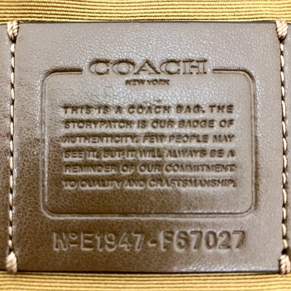 コーチ シグネチャー F67027 2way バッグ ハンドバッグ ショルダーバッグ 【中古】