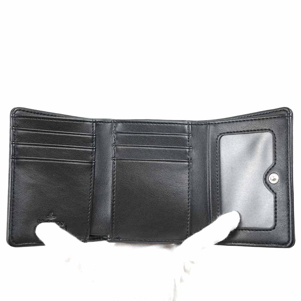 ヴィヴィアンウエストウッド 財布 Vivienne Westwood レディース 51010018 S000B N401 バイオグリーン サフィアーノ がま口 三つ折り財布 ミニ財布 ブラック ウォレ ヴィヴィアンウエストウッド 財布 Vivienne Westwood レディース 51010018 S000B N401 バイオグリーン サフィアーノ がま口 三つ折り財布 ミニ財布 ブラック ウォレ