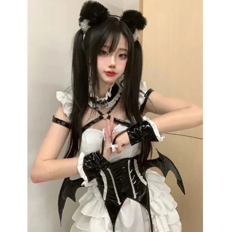 2025新型 韓国 スカートのデザイン感ウエストカバーファッション洋風 メイド服 悪魔 清楚ロリータワンピース トロールプレイング 2025新型 韓国 スカートのデザイン感ウエストカバーファッション洋風 メイド服 悪魔 清楚ロリータワンピース トロールプレイング