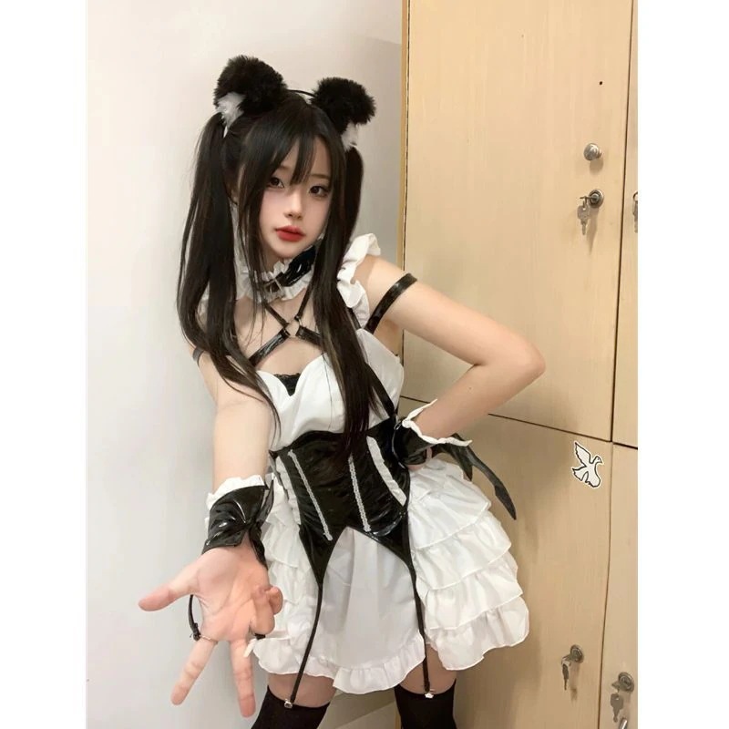 2025新型 韓国 スカートのデザイン感ウエストカバーファッション洋風 メイド服 悪魔 清楚ロリータワンピース トロールプレイング 2025新型 韓国 スカートのデザイン感ウエストカバーファッション洋風 メイド服 悪魔 清楚ロリータワンピース トロールプレイング