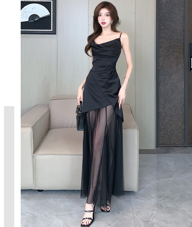 ドレス ワンピース パーティードレス ロングドレス 舞台ドレス キャバドレス ブラックドレス ワンピースドレス セクシードレス ロング マキシ丈 Aライン ドッキング 透け感 シャーリング きれいめ ドレス ワンピース パーティードレス ロングドレス 舞台ドレス キャバドレス ブラックドレス ワンピースドレス セクシードレス ロング マキシ丈 Aライン ドッキング 透け感 シャーリング きれいめ