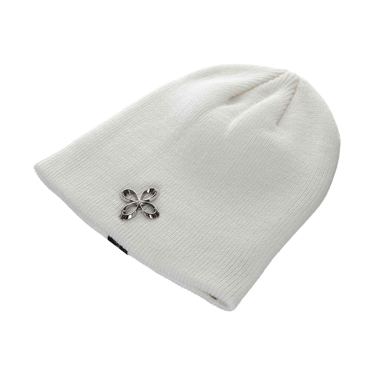 【SURGERY】 SURGERY CLOVER LOGO SHORT BEANIE : WHITE 【SURGERY】 SURGERY CLOVER LOGO SHORT BEANIE : WHITE
