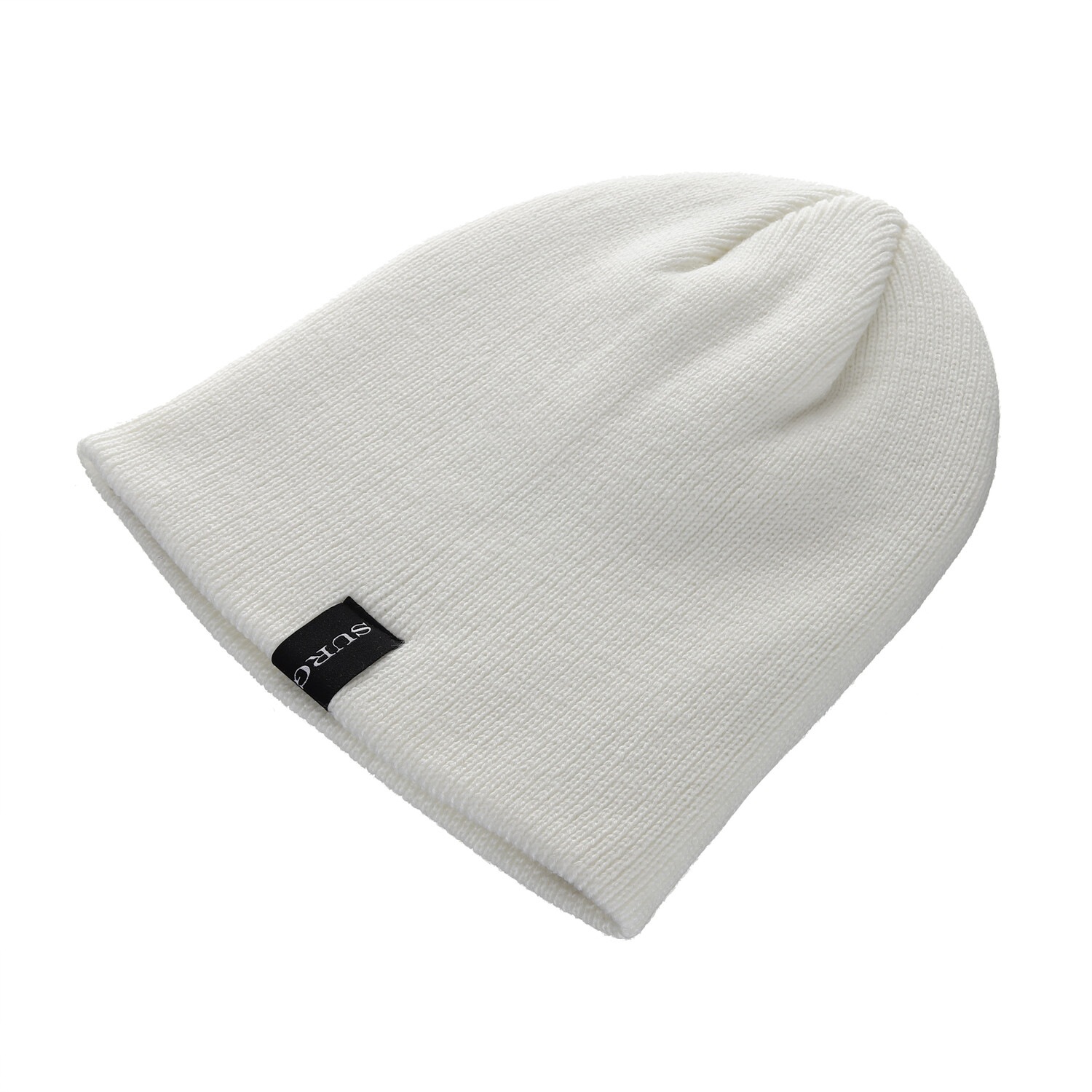 【SURGERY】 SURGERY CLOVER LOGO SHORT BEANIE : WHITE 【SURGERY】 SURGERY CLOVER LOGO SHORT BEANIE : WHITE