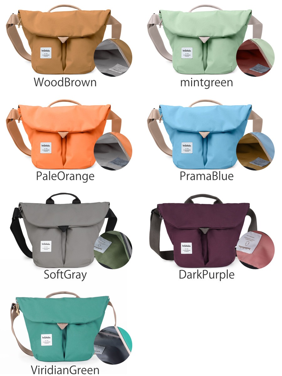 ショルダーバッグ Hellolulu カセン KASEN バッグ レディース ミニショルダー かばん 鞄 クロスボディ 軽い ハロルル 斜め掛け クロスバッグ ポシェット 撥水 かぶせ