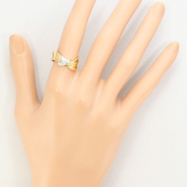 PT900 プラチナ リング 11号 ダイヤ 0.02 中古