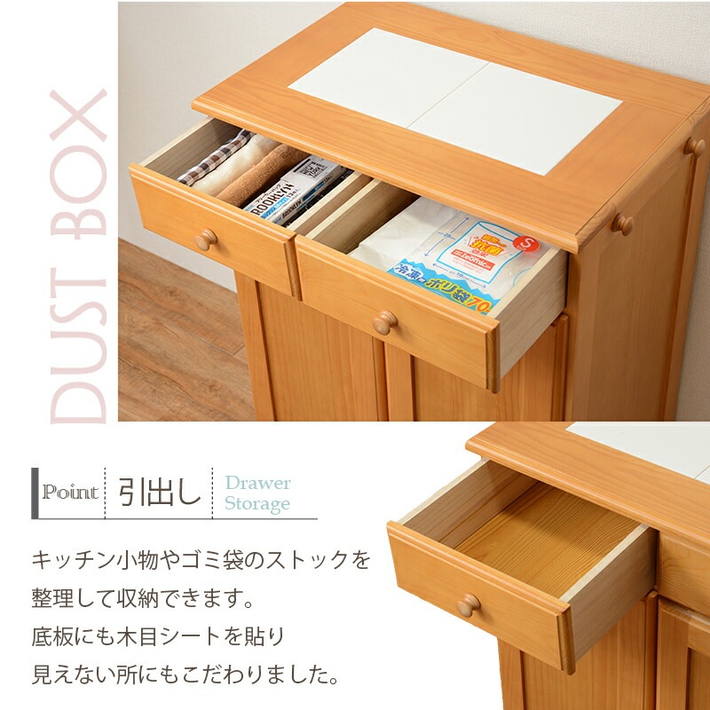 ごみ箱に見えないダストボックス [ts120862] 2分別タイプ 容量25Lx2 ホワイトウォッシュ