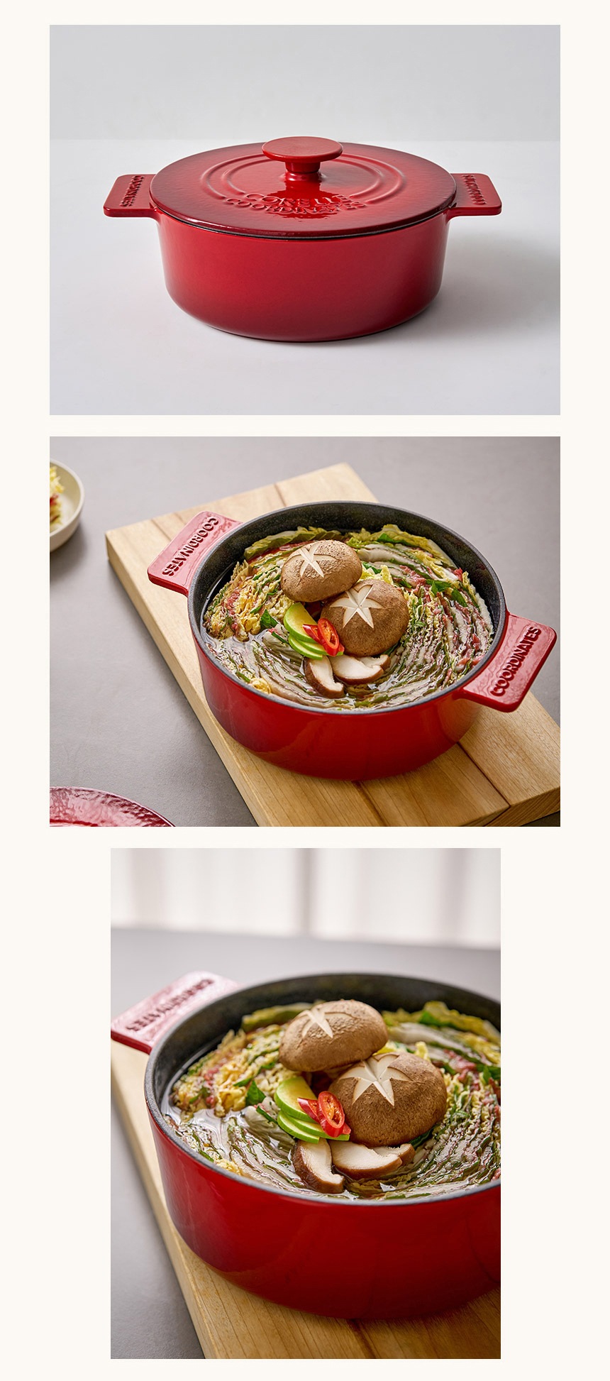 アシュリー鋳鉄ノンスティックシチューポット (14cm) レッド アシュリー鋳鉄ノンスティックシチューポット (14cm) レッド