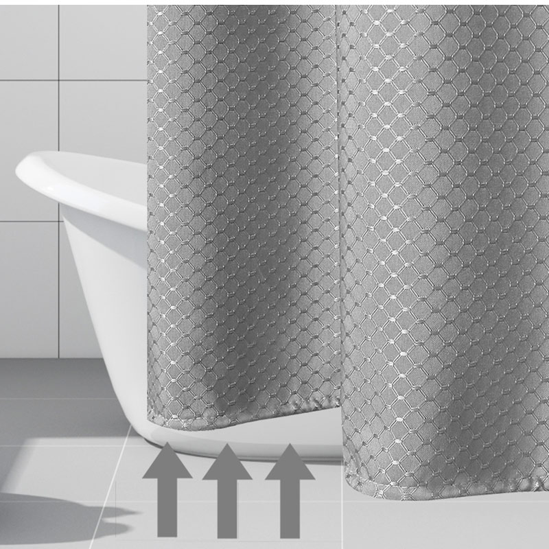 【高.品.質】【高级感素材】シャワーカーテン お風呂カーテン 100*180 チェック柄 防水 バスルーム 遮光 北欧 バス用品