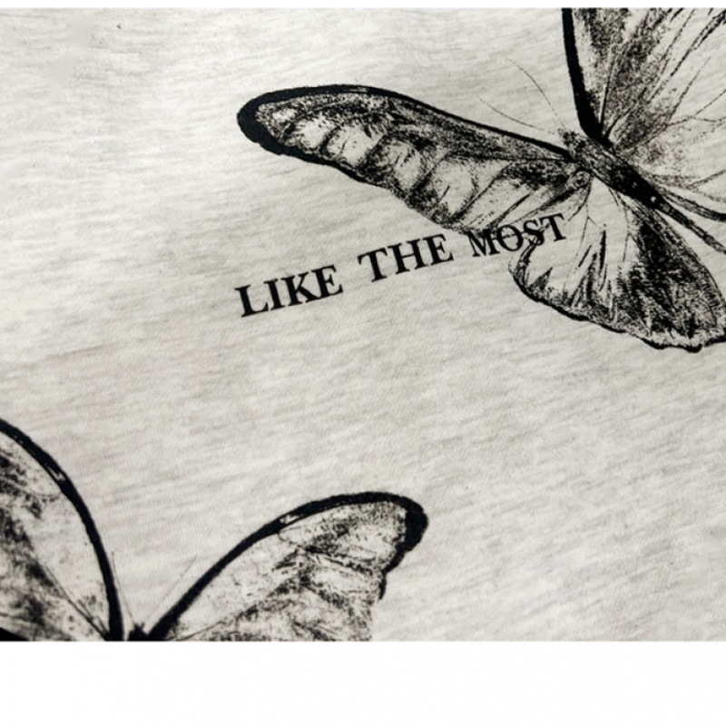 ライクザモストX線グラフィックバタフライオーバーパーカー [ホワイトメランジ]