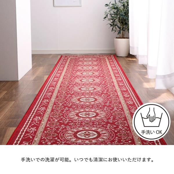 マット 廊下敷 撥水 エレガンス柄 滑りにくい グリーン 約60x240cm マット 廊下敷 撥水 エレガンス柄 滑りにくい グリーン 約60x240cm