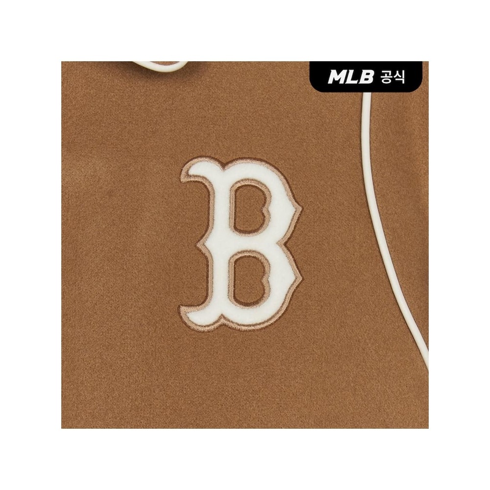 MLB 女性用ウールカラークロップバーシティジャケット BOS