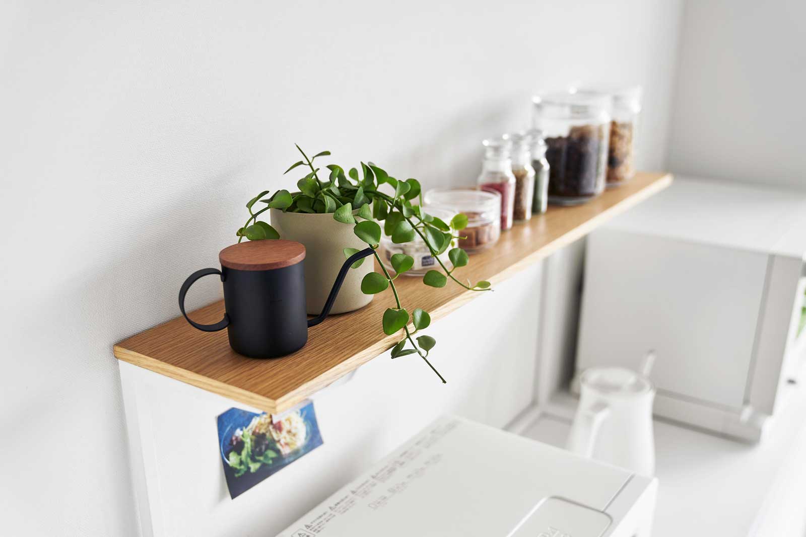 キッチン収納棚 山崎実業 tower タワー キッチンカウンター上棚 ホワイト キッチン収納棚 山崎実業 tower タワー キッチンカウンター上棚 ホワイト