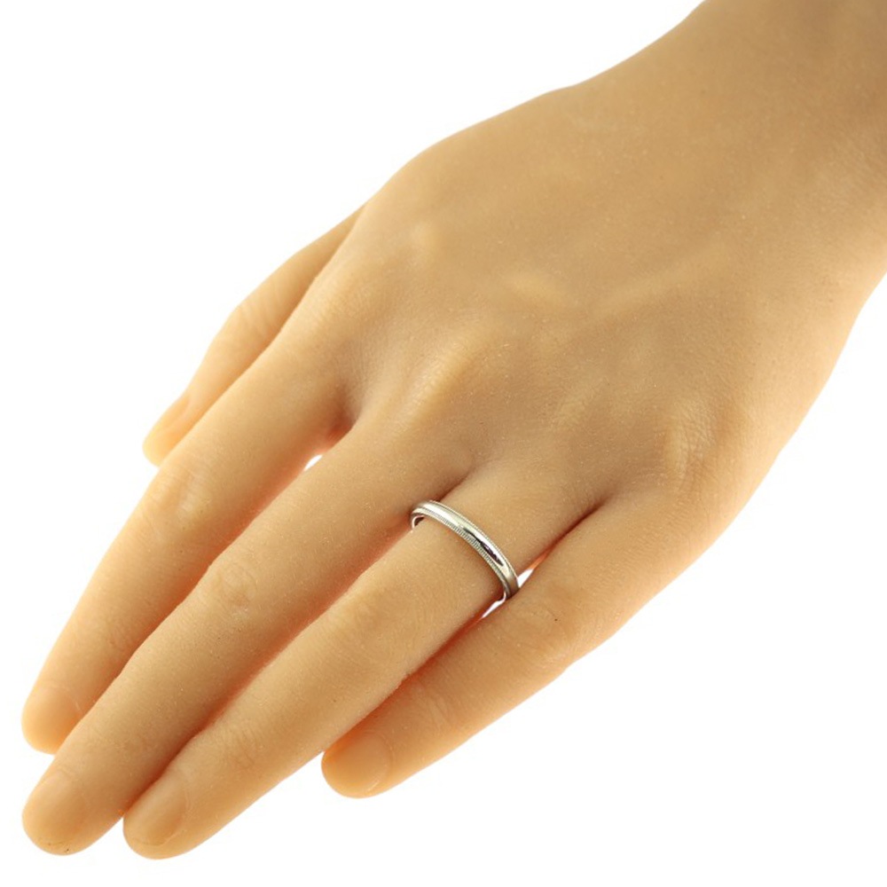 ティファニー ミルグレイン リング 指輪 19.5号 Pt950プラチナ TIFFANY&Co. 中古 美品