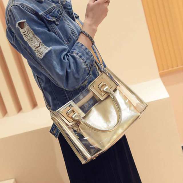 クリアバッグ レディース ショルダーバッグ プールバッグ 透明 トートバッグ 春夏 PVC クリアバッグ レディース ショルダーバッグ プールバッグ 透明 トートバッグ 春夏 PVC