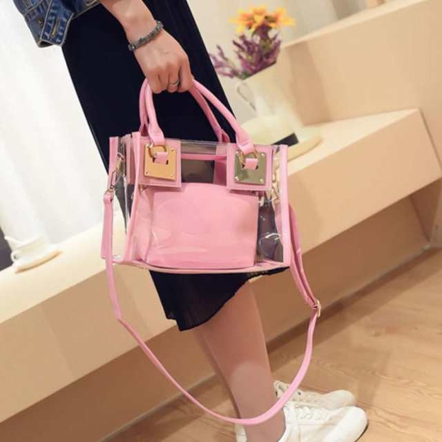 クリアバッグ レディース ショルダーバッグ プールバッグ 透明 トートバッグ 春夏 PVC クリアバッグ レディース ショルダーバッグ プールバッグ 透明 トートバッグ 春夏 PVC